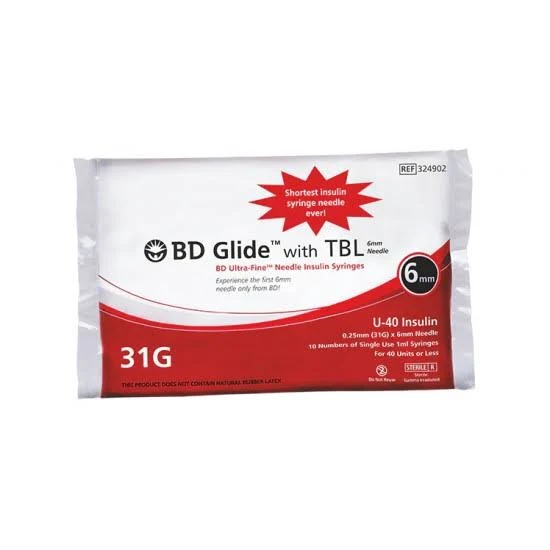 BD Syringe 1ML MP U40 Pack of 100