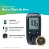 accu chek active blood glucose glucometer kit with 10 strips, 10 lancets and free lancing device