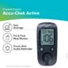 accu chek active blood glucose glucometer kit with 10 strips, 10 lancets and free lancing device