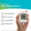 accu chek instant s blood glucose glucometer kit with 10 strips, 10 lancets and free lancing device