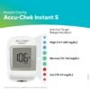 accu chek instant s blood glucose glucometer kit with 10 strips, 10 lancets and free lancing device