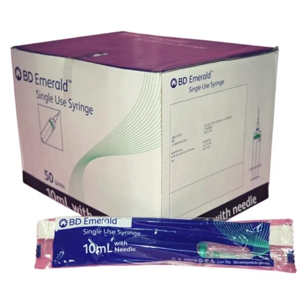 21 G 2 BD Emerald 10ml Syringe with Needle 21G – Box of 50