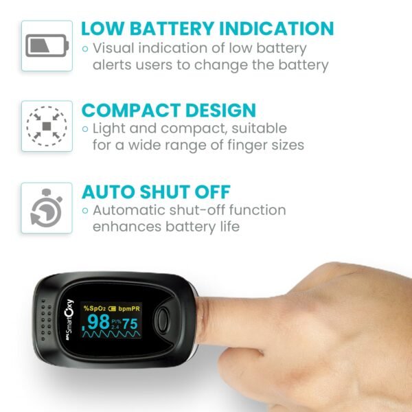 bpl medical technologies smart oxy finger tip pulse oximeter (black) bpl medical technologies smart oxy finger tip pulse oximeter (black)