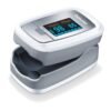 beurer po 30 pulse oximeter, blood oxygen saturation & heart rate monitor, 3 years warranty grey