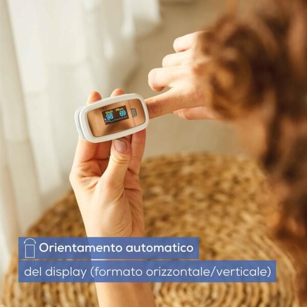 beurer po 30 pulse oximeter, blood oxygen saturation & heart rate monitor, 3 years warranty grey