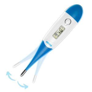 hicks dmt 416 digital thermometer for fever: professional accuracy, 20 second fast readings, oral & underarm measurement in dual scale(°f/°c),fever line indicator, one touch operation, water resistant
