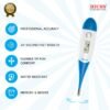 hicks dmt 416 digital thermometer for fever: professional accuracy, 20 second fast readings, oral & underarm measurement in dual scale(°f/°c),fever line indicator, one touch operation, water resistant