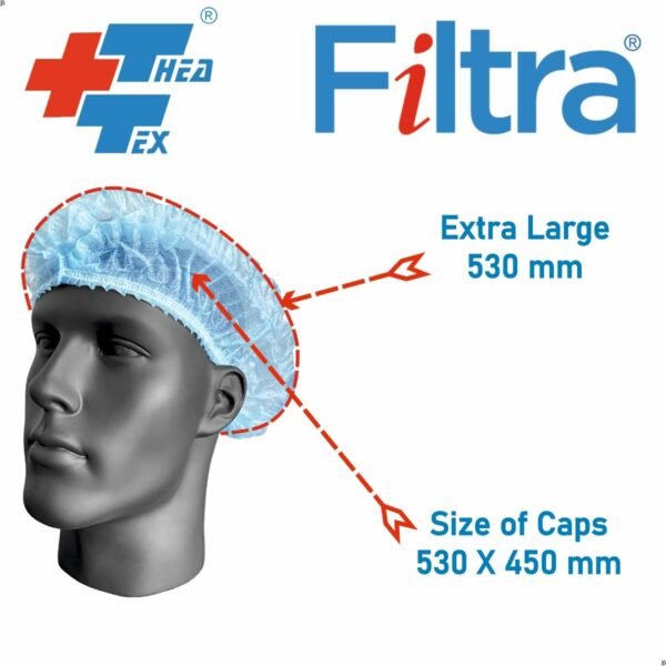 THEA-TEX  Bouffant Cap Blue Box of 100