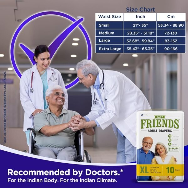 Friends 2 Friends Easy Adult Diapers 10's XL