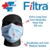 THEA-TEX 3Ply Tie On Surgical Mask Blue( Box of 50)