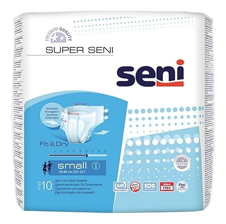 SENI Super  Adult Diapers - Small 10 Piece