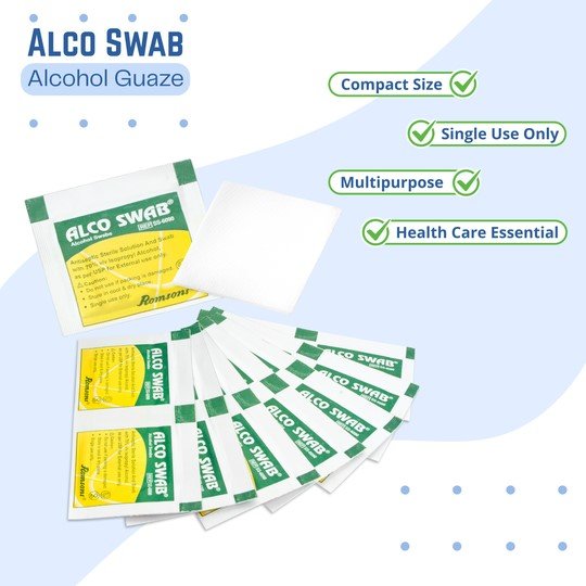 Romsons  Swab Alcohol Gauze Pack of 100