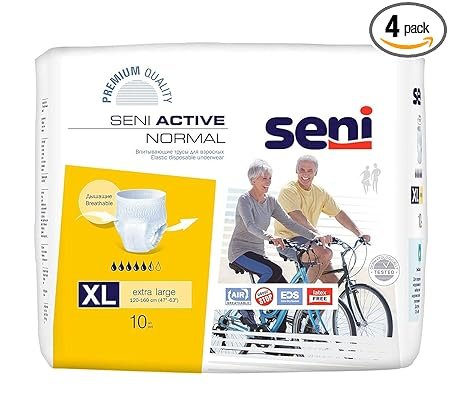 Seni Active Normal Breathable Pant Style  Adult Diapers XL  Pack of 10