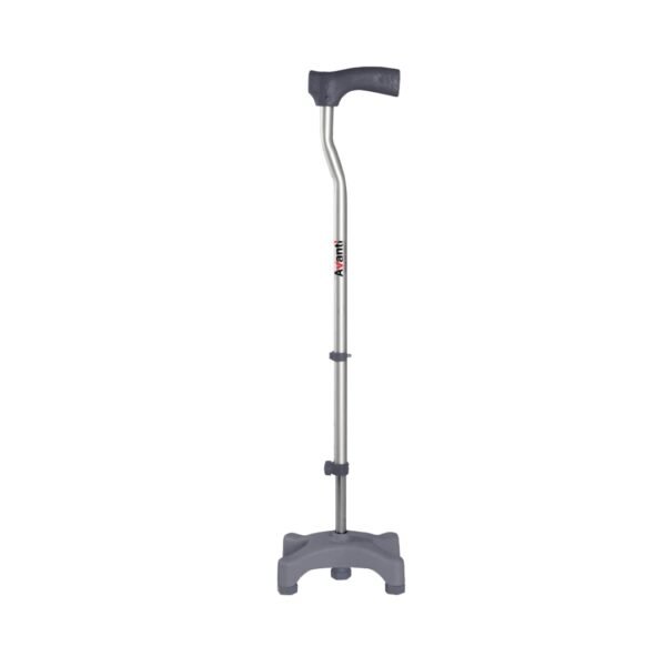 1 Vissco Avanti L Shape Quadripod Walking Stick (Aluminum)-0909