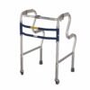 Vissco Dura Step Walker (Aluminium) with Wheel, Foldable Walking Aid-2939