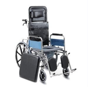Rapid Surgicals 609 GC Reclining Wheelchair With Commode