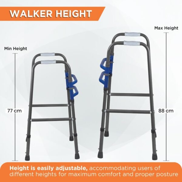 Vissco Medipedic Walker Plain (Double Bar)  Mild Steel -9934