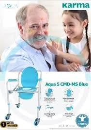 Karma Commode with Wheels, Aqua 5, Blue