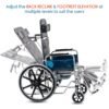 Rapid Surgicals 609 GC Reclining Wheelchair With Commode