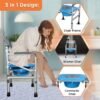 Vissco Comfort 3 in 1 Foldable Commode Shower Chair -Grey 2996A