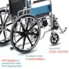 Rapid Surgicals 609 GC Reclining Wheelchair With Commode