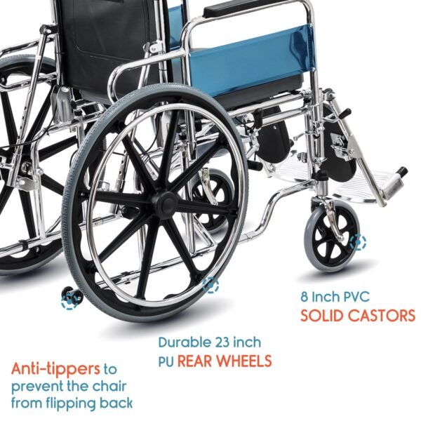 Rapid Surgicals 609 GC Reclining Wheelchair With Commode