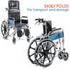 Rapid Surgicals 609 GC Reclining Wheelchair With Commode