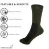 Smart Diabetic Socks for Men Women- Olive Green