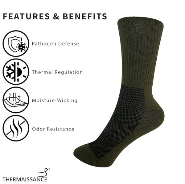 Smart Diabetic Socks for Men Women- Olive Green