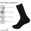 Smart Diabetic Socks for Men Women- Black
