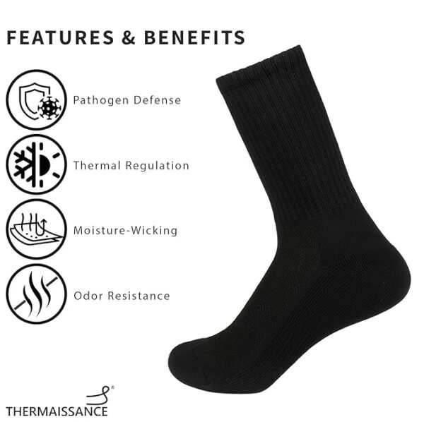 Smart Diabetic Socks for Men Women- Black