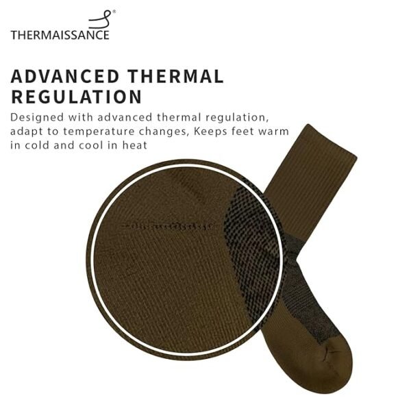 Smart Diabetic Socks for Men Women- Coyote Brown