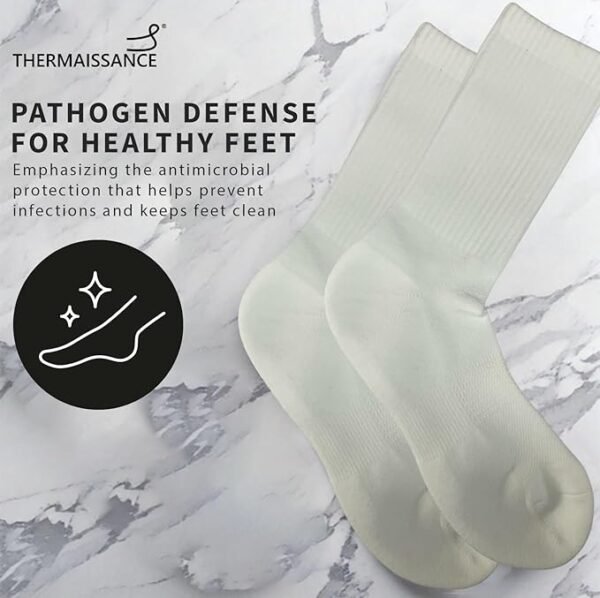 Smart Diabetic Socks for Men Women- White