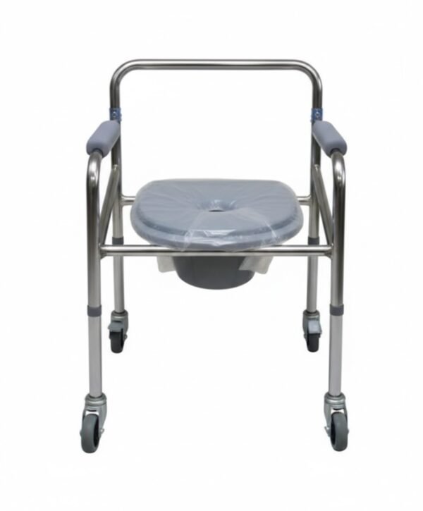 Mednami Commode Chair with wheel Footrust-696A