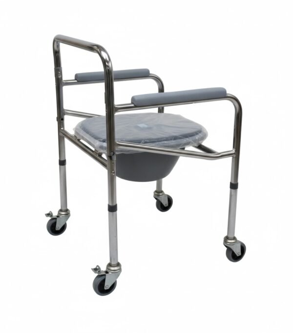 Mednami Commode Chair with wheel Footrust-696A